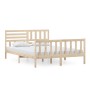 Estructura de cama de madera maciza 150x200 cm