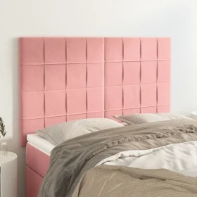 Cabeceros 4 unidades terciopelo rosa 72x5x78/88 cm de , Cabeceros y pies de cama - Ref: Foro24-3116385, Precio: 113,87 €, Des...