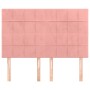 Cabeceros 4 unidades terciopelo rosa 72x5x78/88 cm de , Cabeceros y pies de cama - Ref: Foro24-3116385, Precio: 96,16 €, Desc...