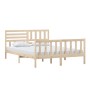 Estructura de cama de madera maciza 150x200 cm