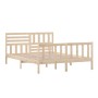 Estructura de cama de madera maciza 150x200 cm