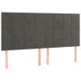 Kopfteile 4 Einheiten aus dunkelgrauem Samt 80x5x78/88 cm von , Kopf- und Fußteile - Ref: Foro24-3116387, Preis: 114,18 €, Ra...