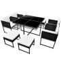 9-piece garden dining set and black synthetic rattan cushions by vidaXL, Garden sets - Ref: Foro24-42759, Price: 465,86 €, Di...