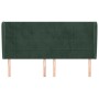 Cabecero con orejas de terciopelo verde oscuro 183x23x118/128cm de , Cabeceros y pies de cama - Ref: Foro24-3118019, Precio: ...