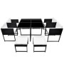 9-piece garden dining set and black synthetic rattan cushions by vidaXL, Garden sets - Ref: Foro24-42759, Price: 465,86 €, Di...