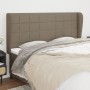 Kopfteil mit Ohren aus taupegrauem Stoff, 203 x 23 x 118/128 cm von , Kopf- und Fußteile - Ref: Foro24-3117982, Preis: 129,72...