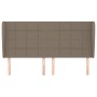 Headboard with ears in taupe gray fabric 203x23x118/128 cm by , Headboards and footboards - Ref: Foro24-3117982, Price: 129,7...