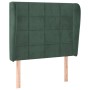 Headboard with dark green velvet ears 83x23x118/128 cm by , Headboards and footboards - Ref: Foro24-3117989, Price: 71,10 €, ...