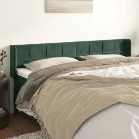 Kopfteil aus dunkelgrünem Samt, 183 x 16 x 78/88 cm von , Kopf- und Fußteile - Ref: Foro24-3118831, Preis: 84,37 €, Rabatt: %
