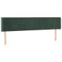 Cabecero de terciopelo verde oscuro 163x16x78/88 cm de , Cabeceros y pies de cama - Ref: Foro24-3118825, Precio: 72,79 €, Des...