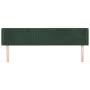 Cabecero de terciopelo verde oscuro 163x16x78/88 cm de , Cabeceros y pies de cama - Ref: Foro24-3118825, Precio: 72,79 €, Des...
