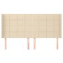 Headboard with cream fabric ears 163x16x118/128 cm by , Headboards and footboards - Ref: Foro24-3119591, Price: 110,09 €, Dis...
