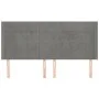 Headboard with light gray velvet ears 163x16x118/128 cm by , Headboards and footboards - Ref: Foro24-3119634, Price: 142,54 €...