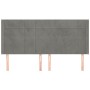 Kopfteil mit hellgrauen Samtohren 163x16x118/128 cm von , Kopf- und Fußteile - Ref: Foro24-3119634, Preis: 128,65 €, Rabatt: %