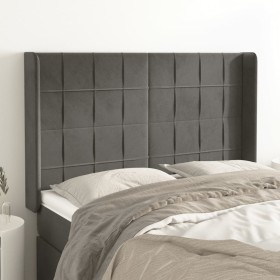 Headboard with dark gray velvet ears 147x16x118/128 cm by , Headboards and footboards - Ref: Foro24-3119629, Price: 108,27 €,...