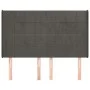 Headboard with dark gray velvet ears 147x16x118/128 cm by , Headboards and footboards - Ref: Foro24-3119629, Price: 105,84 €,...