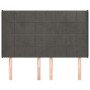 Kopfteil mit dunkelgrauen Samtohren 147x16x118/128 cm von , Kopf- und Fußteile - Ref: Foro24-3119629, Preis: 108,16 €, Rabatt: %