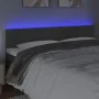 Dark gray velvet headboard with LED 160x5x78/88 cm by , Headboards and footboards - Ref: Foro24-3121667, Price: 70,07 €, Disc...
