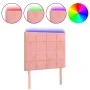 Pink velvet headboard with LED lights 80x5x118/128 cm by , Headboards and footboards - Ref: Foro24-3122459, Price: 66,97 €, D...