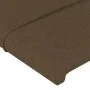 Headboard with LED in dark brown fabric 203x16x118/128 cm by , Headboards and footboards - Ref: Foro24-3124073, Price: 123,72...