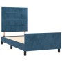 Dark blue velvet bed frame with headboard 80x200 cm by , Beds and slatted bases - Ref: Foro24-3125725, Price: 130,67 €, Disco...