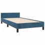 Dark blue velvet bed frame with headboard 80x200 cm by , Beds and slatted bases - Ref: Foro24-3125725, Price: 130,67 €, Disco...