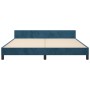 Dark blue velvet bed frame with headboard 160x200 cm by , Beds and slatted bases - Ref: Foro24-3125767, Price: 222,66 €, Disc...