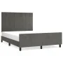 Dunkelgrauer Samtbettrahmen mit Kopfteil 140x190 cm von , Betten und Lattenroste - Ref: Foro24-3125752, Preis: 208,04 €, Raba...