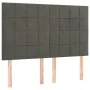 Dark gray velvet bed frame with headboard 140x190 cm by , Beds and slatted bases - Ref: Foro24-3125752, Price: 211,16 €, Disc...