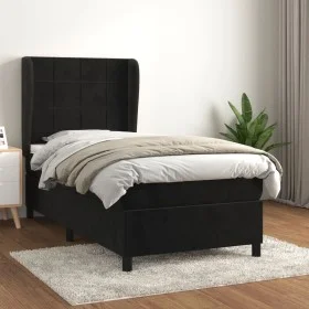 Box spring bed with black velvet mattress 80x200 cm by , Beds and slatted bases - Ref: Foro24-3129179, Price: 352,12 €, Disco...