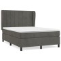 Cama box spring con colchón terciopelo gris oscuro 140x190 cm de , Camas y somieres - Ref: Foro24-3129208, Precio: 505,88 €, ...