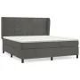 Cama box spring con colchón terciopelo gris oscuro 160x200 cm de , Camas y somieres - Ref: Foro24-3129220, Precio: 542,09 €, ...