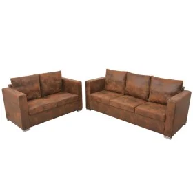 vidaXL Set of 2-piece faux suede leather sofas by vidaXL, Sofas - Ref: Foro24-274885, Price: 904,27 €, Discount: %