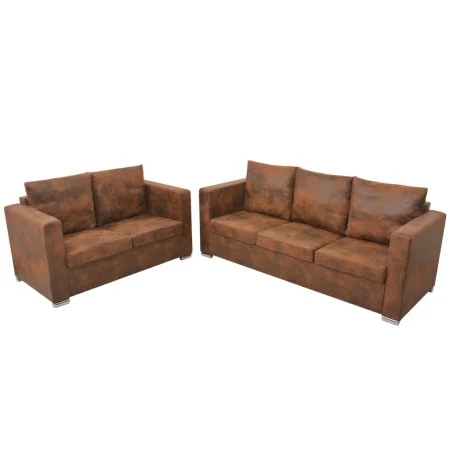 vidaXl 2-teilige Sofagarnitur aus Wildlederimitat von vidaXL, Sofas - Ref: Foro24-274885, Preis: 904,27 €, Rabatt: %