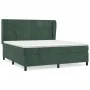 Box spring bed with dark green velvet mattress 160x200 cm by , Beds and slatted bases - Ref: Foro24-3129222, Price: 587,39 €,...