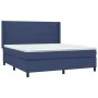 Box spring bed with blue fabric mattress 160x200 cm by , Beds and slatted bases - Ref: Foro24-3131447, Price: 552,47 €, Disco...
