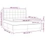 Box spring bed with blue fabric mattress 160x200 cm by , Beds and slatted bases - Ref: Foro24-3131447, Price: 552,47 €, Disco...