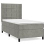 Box spring bed with light gray velvet mattress 80x200 cm by , Beds and slatted bases - Ref: Foro24-3132645, Price: 333,75 €, ...