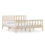 Estructura de cama de madera maciza super king 180x200 cm