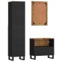 Conjunto de muebles de baño 3 piezas madera maciza de mango