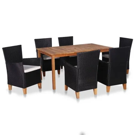 Garden dining set 7 pieces black and brown synthetic rattan by vidaXL, Garden sets - Ref: Foro24-44101, Price: 495,65 €, Disc...