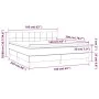 Box spring bed with mattress and LED dark gray velvet 160x200 cm by , Beds and slatted bases - Ref: Foro24-3134412, Price: 50...