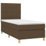 Box spring bed mattress LED lights dark brown fabric 100x200cm by , Beds and slatted bases - Ref: Foro24-3135416, Price: 346,...