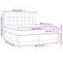 Boxspringbett mit Matratze und hellgrauem LED-Samt 160x200 cm von , Betten und Lattenroste - Ref: Foro24-3136131, Preis: 538,...