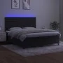 Box spring bed with mattress and LED black velvet 160x200 cm by , Beds and slatted bases - Ref: Foro24-3136133, Price: 559,98...