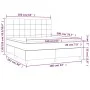 Box spring bed with mattress and LED black velvet 160x200 cm by , Beds and slatted bases - Ref: Foro24-3136133, Price: 559,98...