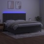 Boxspringbett mit Matratze und dunkelgrauem LED-Samt 200x200 cm von , Betten und Lattenroste - Ref: Foro24-3136144, Preis: 61...