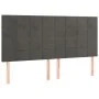 Box spring bed with mattress and LED dark gray velvet 200x200 cm by , Beds and slatted bases - Ref: Foro24-3136144, Price: 60...
