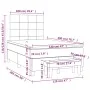 Box spring bed with dark brown fabric mattress 120x200 cm by , Beds and slatted bases - Ref: Foro24-3136584, Price: 447,46 €,...