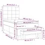 Box spring bed with dark blue velvet mattress 80x200 cm by , Beds and slatted bases - Ref: Foro24-3137813, Price: 338,41 €, D...